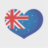 Australian. Australian Flag. Heart.  シール (正面)