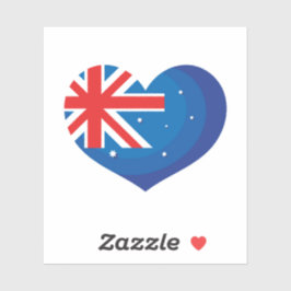 Australian. Australian Flag. Heart.  シール