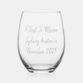 Australian Bachelorette Party Stemless Wine Glass ステムなしワイングラス (裏面)