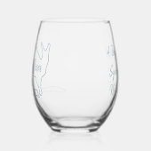Australian Bachelorette Party Stemless Wine Glass ステムなしワイングラス (左)