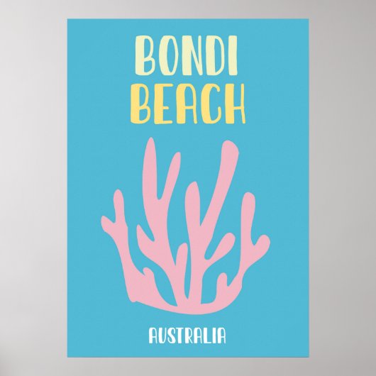Australian Beach Poster - Mid-Century Modern Coast ポスター (正面)