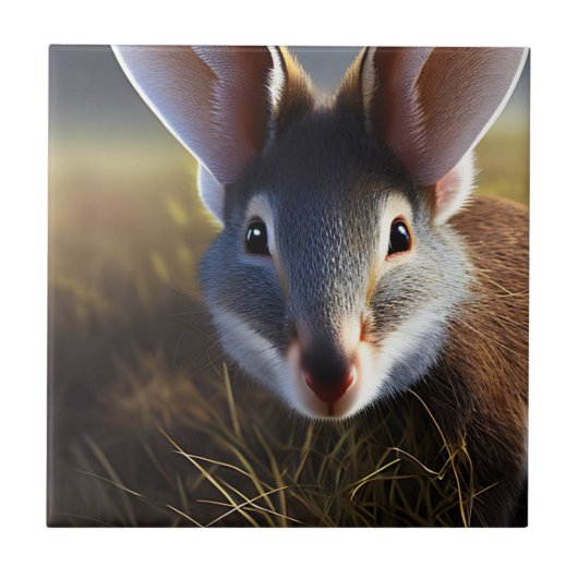 Australian Bilby Alert, Ceramic Tile タイル (正面)