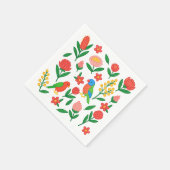 Australian Blooms & Birds Paper Napkin スタンダードカクテルナプキン (角)