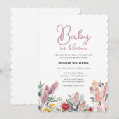 Australian Botanical Baby Shower invitation 招待状 (正面/裏面)