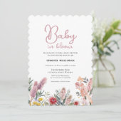 Australian Botanical Baby Shower invitation 招待状 (スタンド正面)