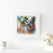 Australian Cattle Dog 260824AREF101 - Watercolor スクエア壁時計 (ホーム)