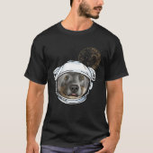 Australian Cattle Dog Astronaut Universum Tシャツ (正面)