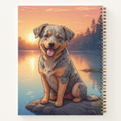Australian Cattle Dog by Lake ノートブック (裏面)