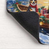 Australian Cattle Dog Christmas Boat Holiday マウスパッド (コーナー)