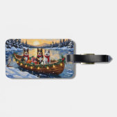 Australian Cattle Dog Christmas Boat Holiday ラゲッジタグ (裏面横)