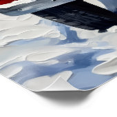 Australian Cattle Dog Christmas Red Truck Holiday ポスター (コーナー)