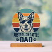 Australian Cattle Dog Dad Vintage Sunset Shirt_1 アクリルサイン (ニュートラル)