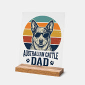 Australian Cattle Dog Dad Vintage Sunset Shirt_1 アクリルサイン (傾斜)