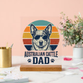 Australian Cattle Dog Dad Vintage Sunset Shirt_1 アクリルサイン (ウェディング)