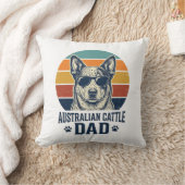 Australian Cattle Dog Dad Vintage Sunset Shirt_1 クッション (ブランケット)