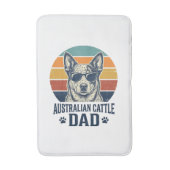 Australian Cattle Dog Dad Vintage Sunset Shirt_1 バスマット (正面縦)