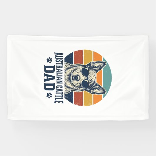 Australian Cattle Dog Dad Vintage Sunset Shirt_1 横断幕 (横)