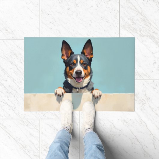 Australian Cattle Dog Doormat Art ドアマット (室内)
