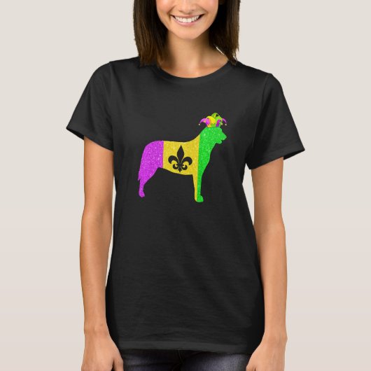 Australian Cattle Dog Lover Mardi Gras Carnival Pa Tシャツ (正面)