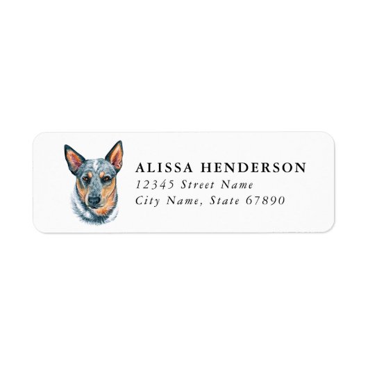 Australian Cattle Dog Return Address Labels ラベル (正面)