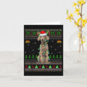 Australian Cattle Dog Ugly Christmas Sweaters Holi カード (黄色い花)