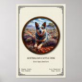 Australian Cattle Dog Zoology Series ポスター (正面)