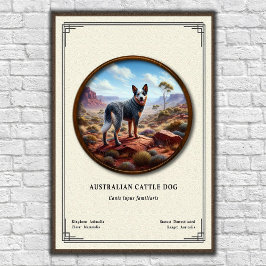 Australian Cattle Dog Zoology Series ポスター