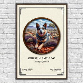 Australian Cattle Dog Zoology Series ポスター
