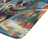 Australian Cattle Dogs Christmas Snow Holiday カッティングボード (角)