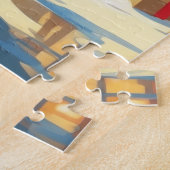 Australian Cattle Dogs Christmas Snow Holiday ジグソーパズル (側面)