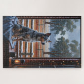 Australian Cattle With Christmas Lights Holiday ジグソーパズル (横)