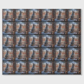 Australian Cattle With Christmas Lights Holiday ラッピングペーパー (フラット)