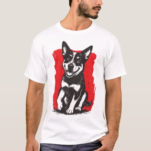 Australian Cattledog [00334c] Tシャツ (正面)