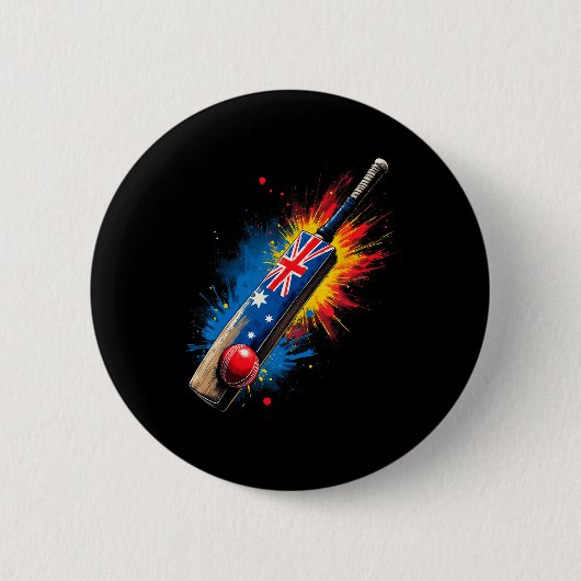 Australian Cricket T  缶バッジ (正面)