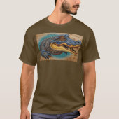 Australian Crocodile Art Design Tシャツ (正面)