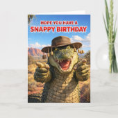 Australian crocodile greeting card カード (正面)