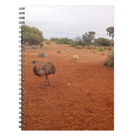 Australian Emu in the outback notebook ノートブック (正面)