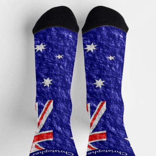 Australian Flag Design ソックス (上部)