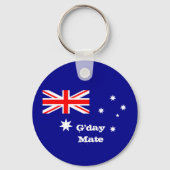 Australian Flag & G'day Mate greetings / Australia キーホルダー (正面)