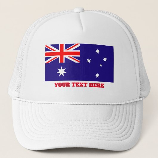 Australian flag of Australia custom trucker hats キャップ (正面)