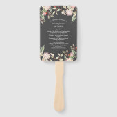 Australian Floral Rustic Wedding Gray Program ハンドファン (正面)