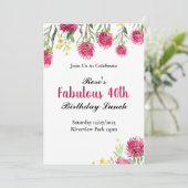 Australian Flower Birthday Invitation 招待状 (スタンド正面)