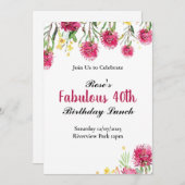 Australian Flower Birthday Invitation 招待状 (正面/裏面)