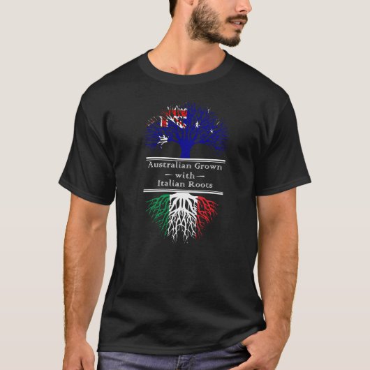 Australian Grown With Italian Roots Tシャツ (正面)
