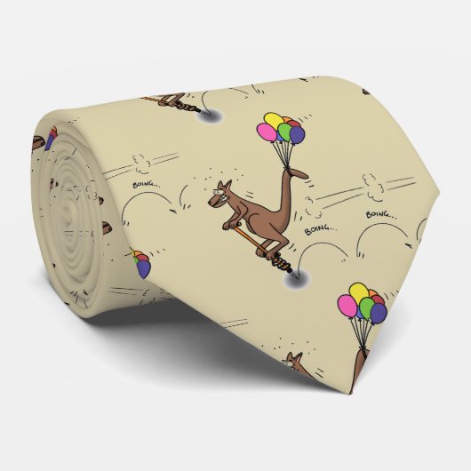 Australian humor kangaroo cartoon illustration ネクタイ (ロール)