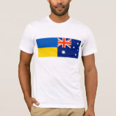 Australian I stand with Ukraine. AUS and UKR flags Tシャツ (正面)