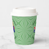 Australian Irish USA Shamrock Personalized Text 紙コップ (左)