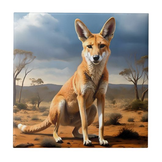 Australian Kangaringo(カンガルー・ディンゴ)、 タイル (正面)
