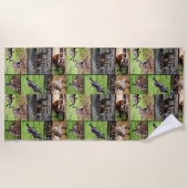 Australian Kangarooフォトコラージュ、 ビーチタオル (正面)