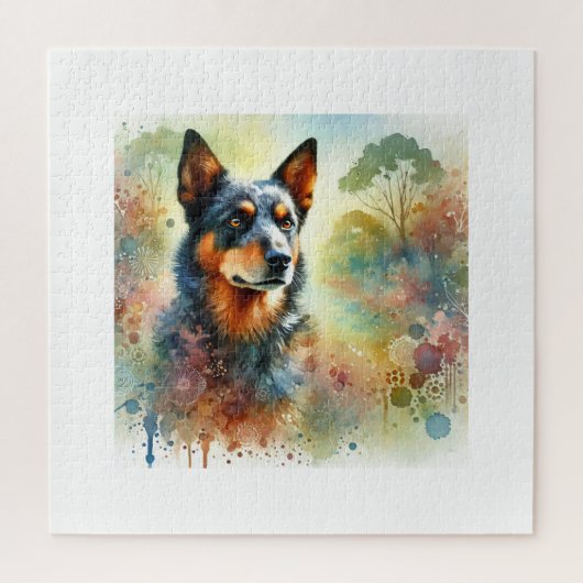 Australian kelpie 141024AREF150 - Watercolor ジグソーパズル (縦)